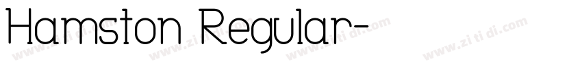 Hamston Regular字体转换
